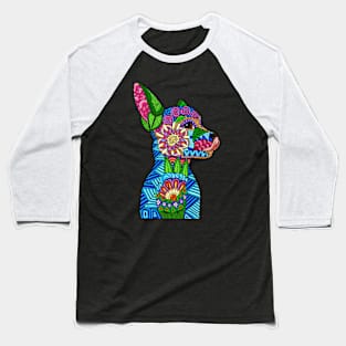 Folk Art Puppy Baseball T-Shirt